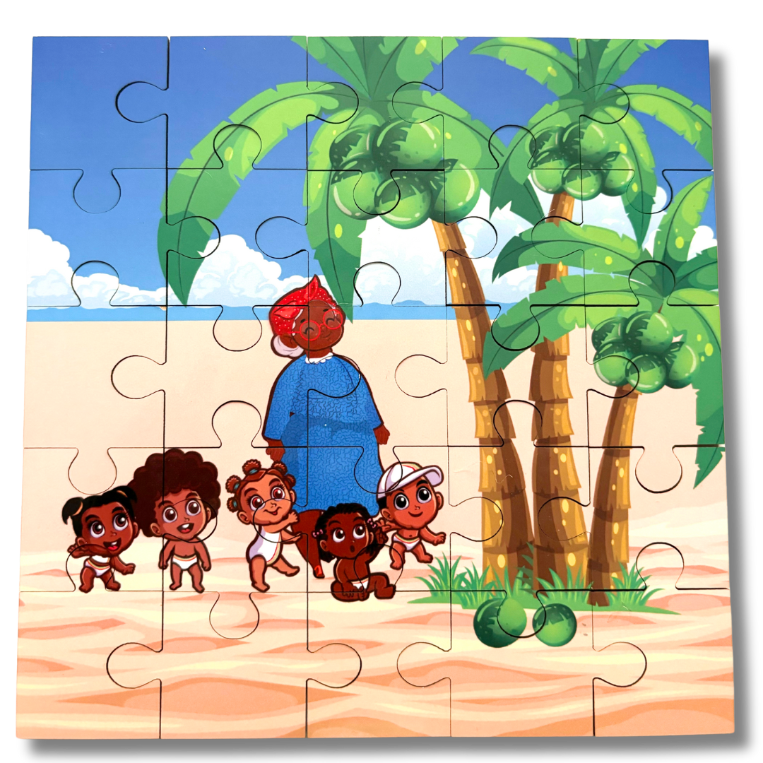 Barbados Green Coconuts Hardwood Puzzle